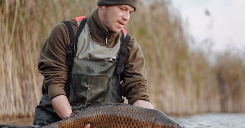 Releases - A Man Holding a Carp Fish